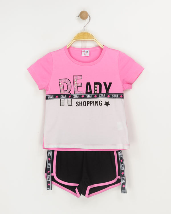 Picture of PT2423 GIRLS CASUAL COTTON TWO PIECE SET